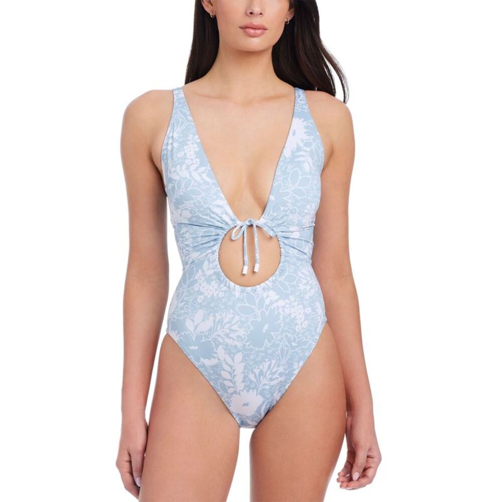 Sanctaury Womens In The Meadow Plunging-Neck One Piece Swimsuit M Multi - NWT